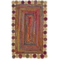 thumbnail image 4 of SAFAVIEH Cape Cod Kyle Geometric Area Rug, Red/Multi, 6' x 9' Oval, 4 of 8