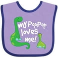 thumbnail image 3 of Inktastic My Pop Pop Loves Me Dinosaur Boys or Girls Baby Bib, 3 of 4
