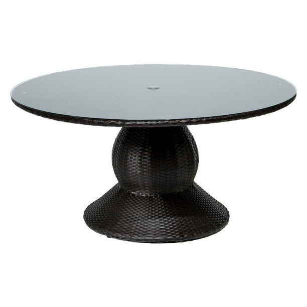 Tk Classics Barbados Round Outdoor Patio Dining Table 60 Diam In Com Tk Classics Barbados Round Outdoor, Big Round Outdoor Dining Table