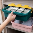 thumbnail image 5 of Drawer Type Underwear Storage Box Creative Household Divided Clothing Socks Storage Bin Wardrobe Organizer Box(Pink), 5 of 5