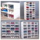 thumbnail image 4 of Caja de almacenamiento de zapatos de 6 piezas: organizador de caja de almacenamiento de zapatos tipo cajón para guardar tacones altos, zapatillas, botas y más., 4 of 7