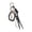 Black, variant on Elegant Braided Rope Key Holder with Mirror Pendant for Bags Trendy Keyring