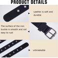 thumbnail image 6 of 6Pcs Kilt Extender Buckle Straps 16x1 Inch Imitation Leather Cuff Belt Buckles Fastener Adjustable Black Stirrup Luggage Strap Suitcase Belts for Tight Fitting Kilts Coat Jacket Bag, 6 of 9