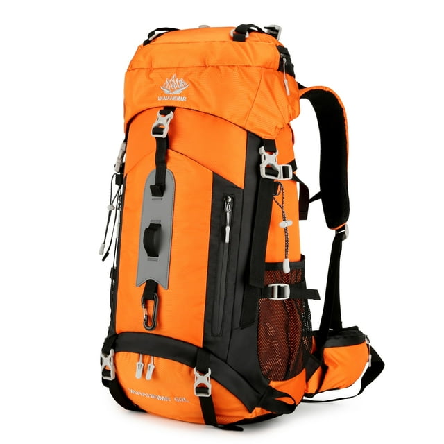 Sac à Dos de Voyage Randonnée Camping 60 L avec Housse de Pluie, Sac à Dos Résistant à l'Eau, Sac à Dos d'Escalade pour Hommes Femmes