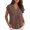 Coffee, variant on ANRABESS Women Tops Dressy V Neck T Shirts Cap Sleeve Business Casual Tops for Women Summer Loose Fit Dressy Work Office Blouses Cute Clothes Trendy Outfits White M