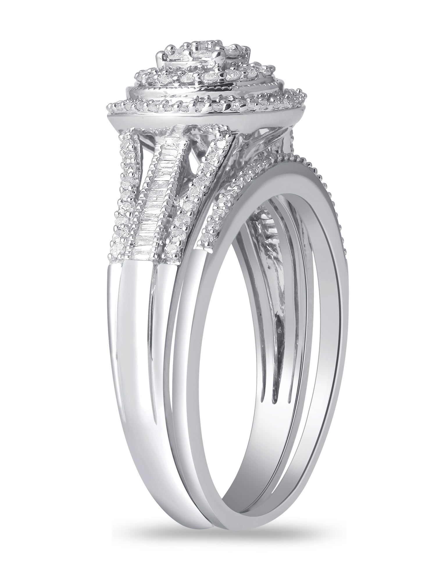 10k white Gold Forever Bride 1/2cttw Round Engagement Ring