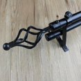thumbnail image 3 of 2Pcs Curtain Rod Ends Drapery Curtain Pole Ends Window Pole Head for Dia. 28mm Rod Twist#Black, 3 of 9