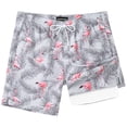 thumbnail image 1 of Bañador SURF CUZ de 7 pulgadas, secado rápido, compresión, color gris Flamingo XL, 1 of 7