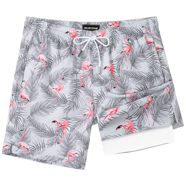 Bañador Surf Cuz Flamingo de secado rápido, 18 cm, tamaño grande