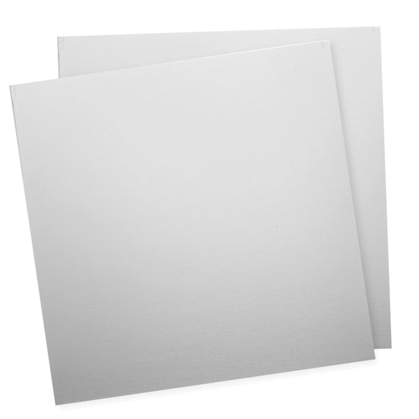2Pcs Hoja de Acero Inoxidable 304, 10" x 10", Grosor 24 Gauge (0.5mm), Placa de Acero Inoxidable con Guantes (Plata)