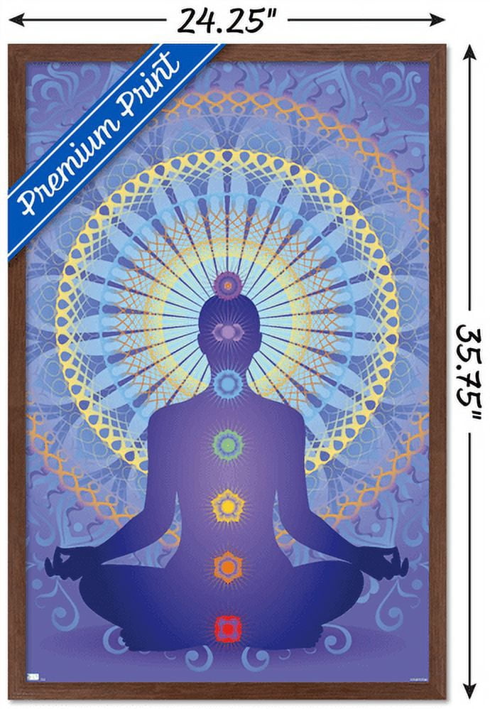 Spiritual - Chakras Wall Poster, 22.375" x 34", Framed