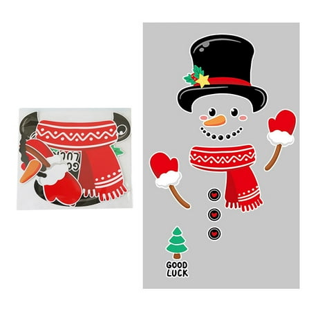 

Christmas Decorations Cartoon Refrigerator Stickers Christmas Snowman Refrigerator Stickers Cute Magnetic Stickers