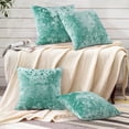 thumbnail image 2 of Home Soft Things Crushed Velvet 4 Piece Throw Pillow Cover Set - North Sea- 20" x 20", 2 of 8