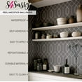 thumbnail image 4 of S4sassy Self Adhesive Wallpaper, Geometric Hexagon Line Print Wallpaper, Grey Removable DIY Vinyl Wall Covering, Peel and Stick Contact Paper for Entryway accent Wall, Easy Home Decor (25"x60"), 4 of 9