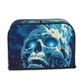 thumbnail image 2 of Zufioo Abstract Blue Skull Men's Premium Zip-Up Hoodie, Soft Sweatshirt, Moisture Wicking & Breathable Jacket, 2 of 7