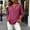Hot Pink loose fit 3/4 sleeve blouse a1, variant on Loose Fit 3/4 Sleeve Blouse for Women, Plus Size V Neck Button Down Top, Casual Soft Stretch Tunic for Beach Office Daily Wear, Gray XL