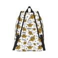 thumbnail image 2 of Honeii Hohey Bee Golden2 Print Canvas College Laptop Backpack, Durable Rucksack Travel Notebook Bag School Backpack Book Bag for Men Women-Medium, 2 of 7