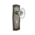thumbnail image 4 of Nostalgic Warehouse Praofc_Prv_234_Kh Vintage Fluted Crystal Flower Privacy Door Knob Set, 4 of 7