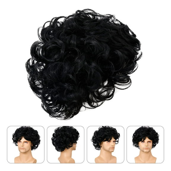 FONDOTIN Wig Curly Short Style Men's Wig 1Pack 9.82X9.82X3.93in