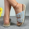 thumbnail image 6 of GJPBGK Women Sandals Women Double Buckle Slide Sandals Comfortable Cushion Insole Non-Slip Rubber Sole Good for Shopping, Parties & Casual Outings, 6 of 6