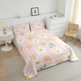 thumbnail image 3 of White Daisy Comforter Set,Flower Leaves Bedding Set Bedroom Decor,Botanical Floral Print Quilt Set Soft Polyester Duvet, 3 of 6