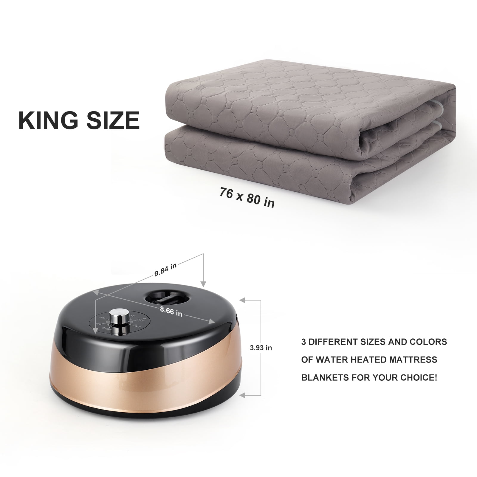 Oumilen Microfiber Mattress Pad, King, Gray