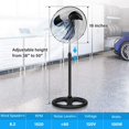 thumbnail image 4 of HealSmart 18 inch 3 Speed Pedestal Stand Fan, 4 of 7