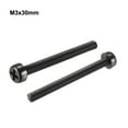 thumbnail image 2 of Uxcell M3x30mm Round Head Nylon Machine Screw Bolt Fastener Black (100-pack), 2 of 5