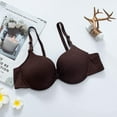 thumbnail image 2 of Penkiiy Women Bras Woman's Solid Color Comfortable Hollow Out Perspective Bra Underwear No Rims Coffee Bras, 2 of 4