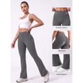thumbnail image 5 of ValueVibe Flare Leggings for Women High Waisted Stretch Yoga Pants Soft Bootcut Workout Leggings, Gray S, 5 of 7