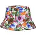 thumbnail image 5 of CoCopeaunts Women Bucket Hat Cotton Double-Side-Wear Reversible Sun Cap Summer Vacation Travel Beach Packable Fisherman Hat, 5 of 8