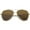 Gold / Brown, variant on sunglassLA Unisex Classic Large Teardrop Crossbar Flat Lens Aviator Sunglasses (Silver / Lavender) - 60mm