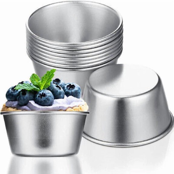 10Pcs Egg Tart Molds Cupcake Mini Pie Mold Metal Muffin Baking Cup Cake Bakeware