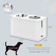 thumbnail image 3 of Slow Feeder Elevated Dog Bowls with Storage Cabinet, 3 Stainless Steel Bowls for Large Dogs, White, 3 of 11
