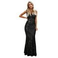 thumbnail image 2 of Dress for Women,Women's Bling Sequin Glitter Stretchy Long Formal Ball Gown Party Dress, 2 of 9