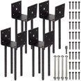 thumbnail image 1 of Soporte para postes de valla para terraza de concreto, 4 unidades, paquete de 4, 1 of 7