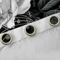 thumbnail image 4 of Manfei Chic Flower Rose Blackout Curtains Set of 2 (52x84 Each),Musical Melody Window Curtains,Silver Black Curtains and Drapes,Ultra Soft Room Decor, 4 of 6