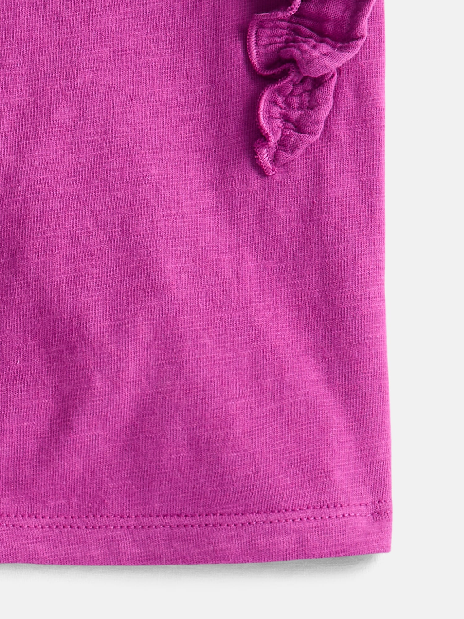 Wonder Nation Girls Cotton Top with Ruffle Sleeves, Sizes 4-18 & Plus