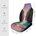 thumbnail image 2 of Tropical Sunset Beach Scene Car Seat Cover Set Auto Front Bucket Cushion Protect Accessories 2 Piece, 2 of 6