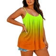 thumbnail image 3 of UVEASISHA Plus Size Cami Tops for Women Scoop Neck Spaghetti Strap Flowy Tank Shirts Summer Casual Wear Green 4XL, 3 of 8