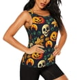 thumbnail image 2 of Lsque Halloween Skull Printed Workout Tank Tops for Women, Athletic Sports Tank Tops, Compression Sleeveless Dry Fit Shirts,Sleeveless Yoga Shirt-XX-Large, 2 of 9