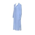 thumbnail image 6 of Rejlun Women Maxi Dresses Solid Color Dress V Neck Vintage Casual Autumn Sky Blue 3XL, 6 of 7
