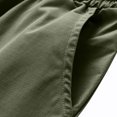 thumbnail image 3 of HOOMEUMY Men's Baggy Cargo Shorts with Pockets Drawstring Elastic Waist Solid Loose Fit Summer Beach Shorts Green XXXXL, 3 of 6