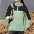 thumbnail image 2 of HAPIMO Women's Waterproof Jacket Coat Outdoor Casual Workout Jacket Long Sleeve Zipper Coat Color Block Zip Pocket Coats Fall Winter Thickened Warm Outerwear Mint Green XXL, 2 of 6