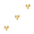 thumbnail image 1 of Wisewang Earring Stud Base Multi Stainless Personality Ear Pins Setting Decorations Jewelry Making Tool Beach Using Supplies Gold 12mm 3Set, 1 of 6