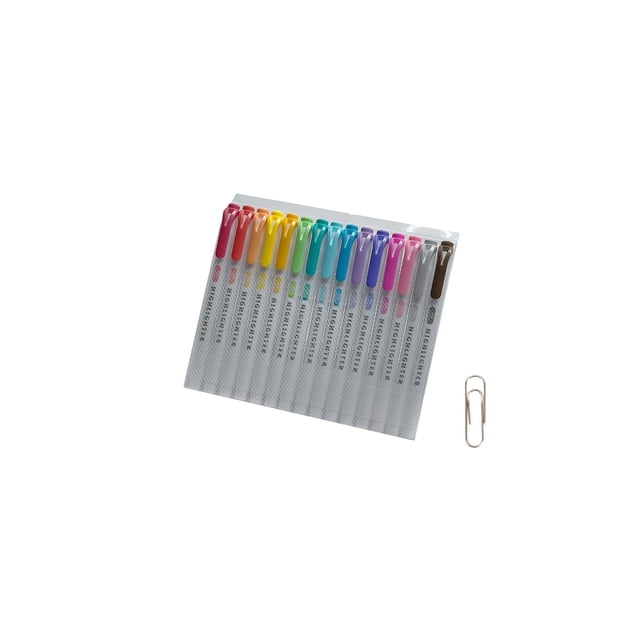 SLYNSHome 15Pcs Dual Tip Highlighter Markers Pastel Vintage Marker Multicolor Pens for Bible Highlighting Journaling