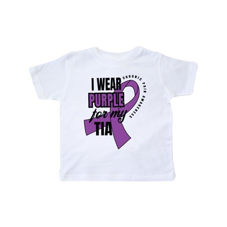 

Inktastic Chronic Pain I Wear Purple For My Tia Gift Toddler Boy or Toddler Girl T-Shirt