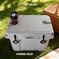 thumbnail image 2 of MQJIAZHI 25QT Hard Sided Ice Chest Cooler Insulated Portable Hard Cooler with Bottle Opener, Cup Holder, Forming Ruler, for Travel Beach Camping Fishing, 2 of 9