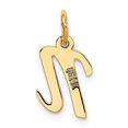 thumbnail image 3 of 14k Yellow Gold Script N Pendant for Women, Polished Initial Charm Jewelry, Monogram Alphabet Necklace for Identity, Self-Expression, Layering, Fashion, Everyday Wear, 3 of 6