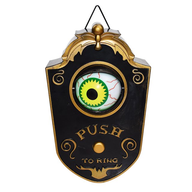 Timbre De Halloween Timbre Embrujado De Halloween Globo Ocular Animado Decoración De Halloween Con Sonidos Espeluznantes Casa Embrujada Fiesta De Halloween Prop Vogacara HA037102-00